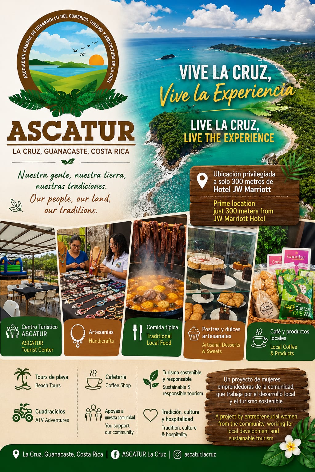 Afiche ASCATUR: vive La Cruz, vive la experiencia