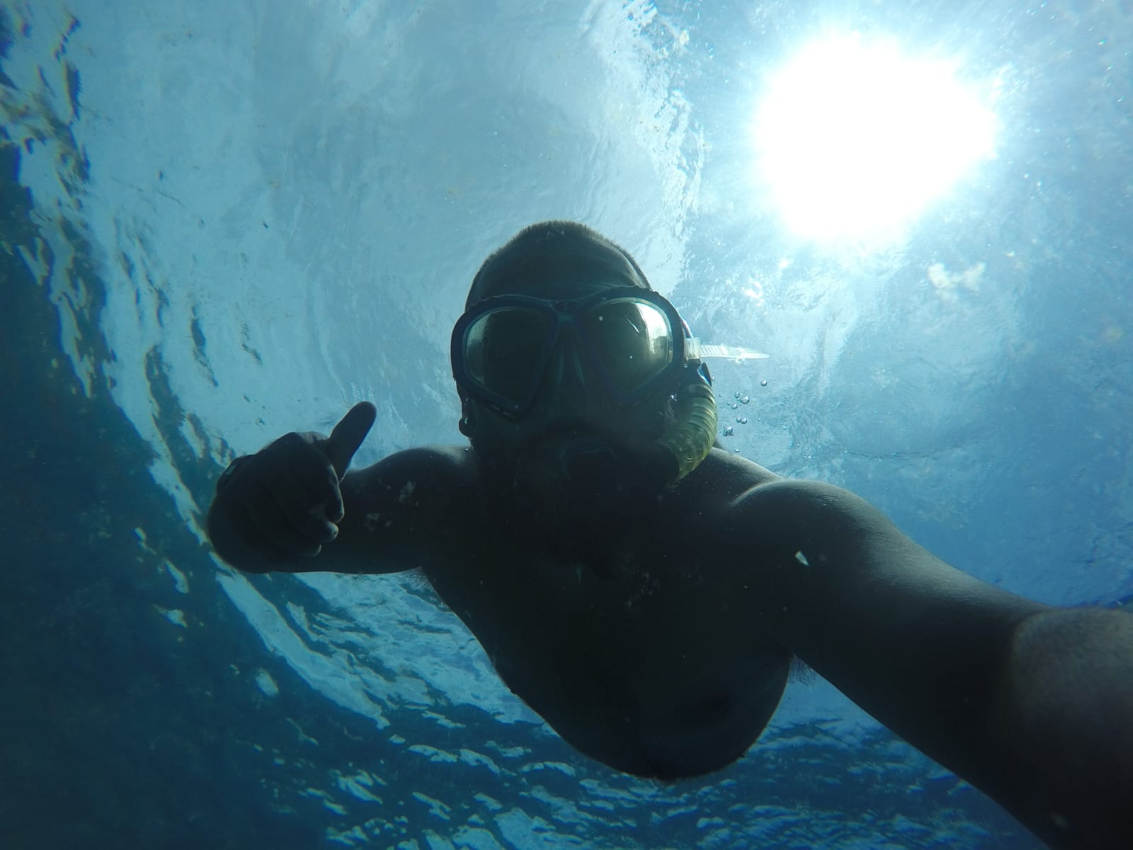Snorkel bajo el agua en La Cruz